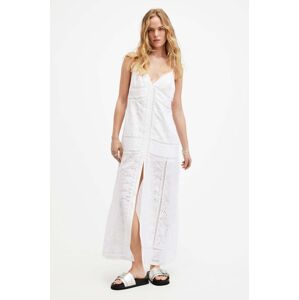 AllSaints ruha DAHLIA EMB DRESS fehér, maxi, egyenes, W083DA