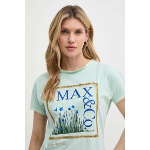MAX&Co. pamut póló x FATMA MOSTAFA női, zöld, 2416941018200