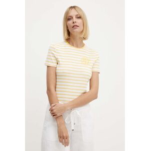 Lauren Ralph Lauren t-shirt női, sárga, 200945775