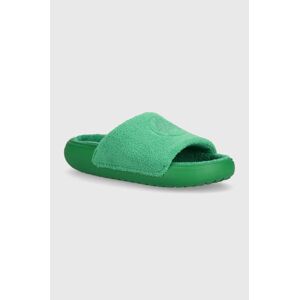 Crocs papucs Classic Towel Slide zöld, női, 209962