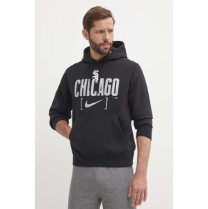 Nike felső Chicago White Sox fekete, férfi, nyomott mintás, kapucnis