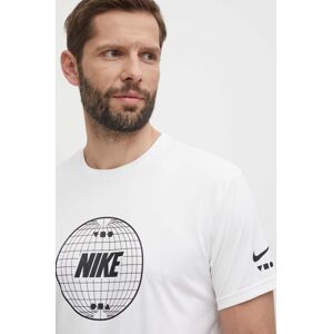 Nike edzős póló Lead Line fehér, nyomott mintás