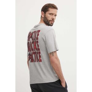 Reebok Classic pamut póló Basketball szürke, férfi, nyomott mintás, 100075507