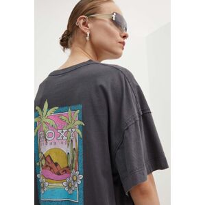 Roxy pamut póló SWEETER SUN női, szürke, ERJZT05718