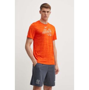 Nike t-shirt New York Mets narancssárga, férfi, nyomott mintás