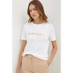 Marciano Guess pamut póló VIVIANA női, fehér, 4GGP18 6255A