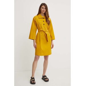 Weekend Max Mara pamut ruha sárga, mini, oversize, 2415221023600