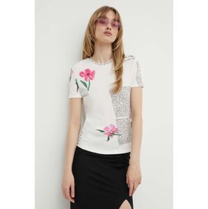 Desigual t-shirt MIRNA női, bézs, 24SWTK10
