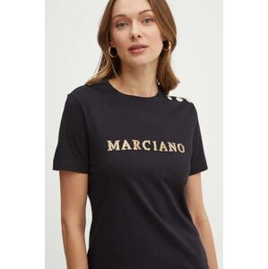 Marciano Guess pamut póló VIVIANA női, fekete, 4GGP18 6255A