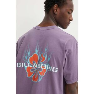 Billabong pamut póló Paradise lila, férfi, nyomott mintás, ABYZT02309