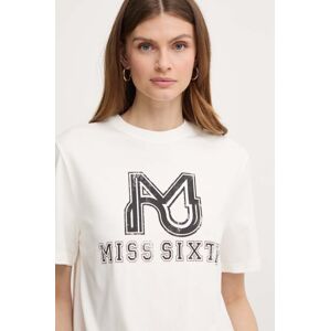Miss Sixty póló selyemkeverékből SJ3520 S/S T-SHIRT fehér, 6L2SJ3520000