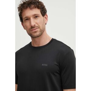 Boss Green t-shirt fekete, férfi, sima, 50522120