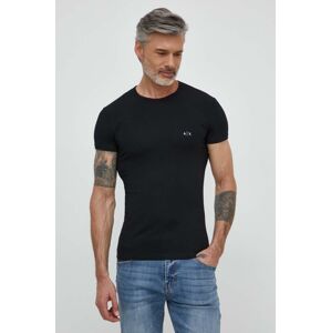 Armani Exchange t-shirt 2 db fekete, férfi, sima