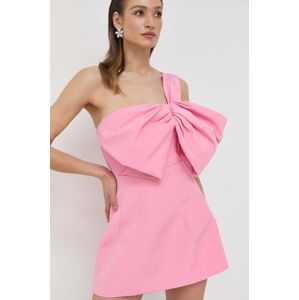 Bardot ruha rózsaszín, mini, egyenes