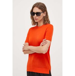 BOSS gyapjú pulóver könnyű, női, narancssárga