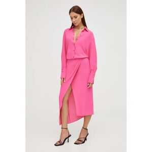Patrizia Pepe ruha rózsaszín, maxi, harang alakú