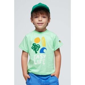 Mayoral gyerek pamut póló zöld, nyomott mintás