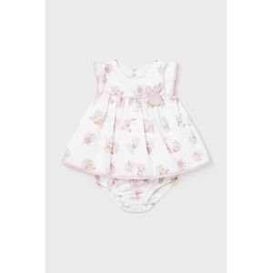 Mayoral Newborn baba pamut ruha rózsaszín, mini, harang alakú