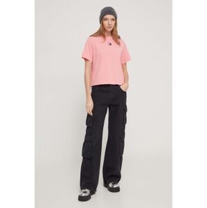 Tommy Jeans t-shirt női, rózsaszín