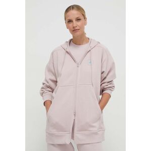 adidas by Stella McCartney melegítő felső rózsaszín, sima, kapucnis, IU0860