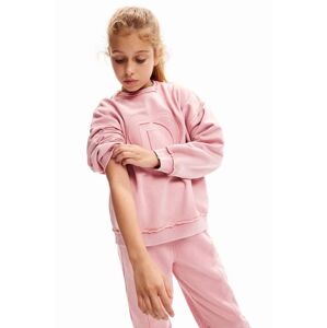 Desigual gyerek melegítőfelső pamutból rózsaszín, nyomott mintás