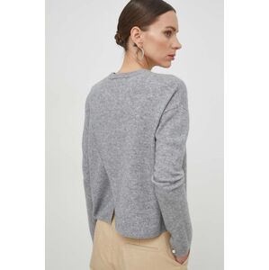 Custommade gyapjú pulóver Trista női, szürke, 999230356
