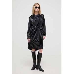 Rains rövid kabát 18550 Jackets női, fekete, átmeneti