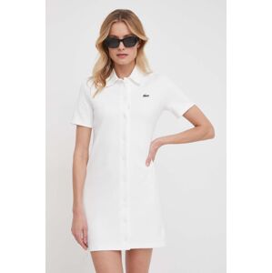 Lacoste ruha fehér, mini, egyenes