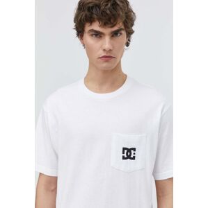 DC pamut póló fehér, férfi, nyomott mintás, ADYZT05377