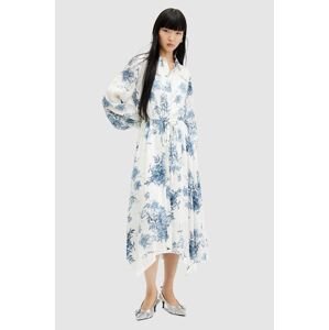 AllSaints selyemkeverékes ruha SKYE DEKORAH DRESS maxi, harang alakú, WD629Z