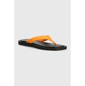 Copenhagen bőr flip-flop CPH791 narancssárga, női, lapos talpú