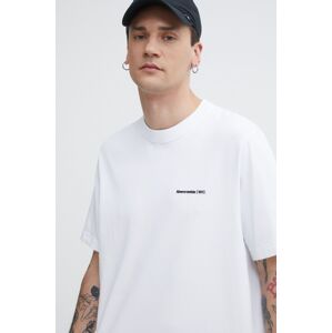 Abercrombie & Fitch pamut póló fehér, férfi, nyomott mintás