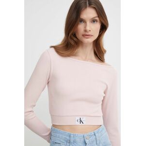 Calvin Klein Jeans hosszú ujjú női, rózsaszín, J20J223355