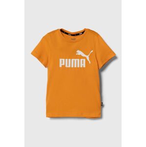 Puma gyerek pamut póló narancssárga, nyomott mintás