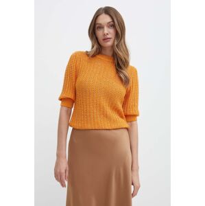Morgan pulóver MOUSSA könnyű, női, narancssárga, MOUSSA