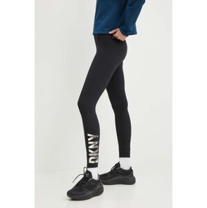 Dkny legging fekete, női, nyomott mintás, DP3P1223