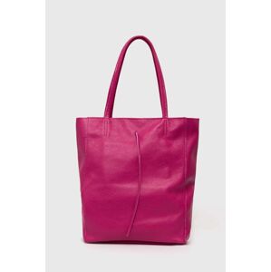 Answear Lab bőr táska rózsaszín