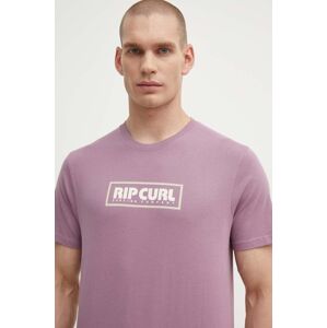 Rip Curl pamut póló lila, férfi, nyomott mintás