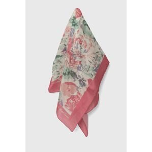 Lauren Ralph Lauren selyem kendő rózsaszín, mintás, 454943685