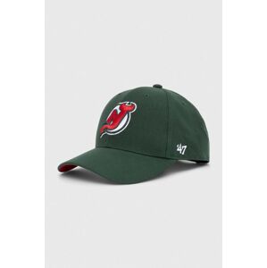 47 brand sapka gyapjúkeverékből NHL New Jersey Devils zöld, nyomott mintás, H-BLPMS11WBP-DG