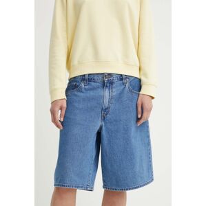 Levi's farmer rövidnadrág BAGGY DAD női, sima, magas derekú, 000MJ