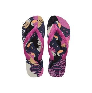 Havaianas flip-flop TOP TROPICAL VIBES sötétkék, női, lapos talpú, 4148656.0555