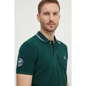 Polo Ralph Lauren pamut póló zöld, nyomott mintás, 710918851