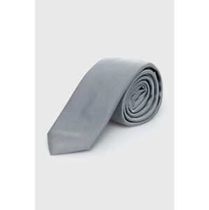 HUGO selyen nyakkendő szürke, 50520644