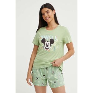women'secret pamut pizsama Mickey zöld, pamut, 3137655
