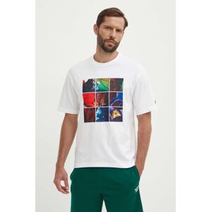 Reebok Classic pamut póló Basketball fehér, férfi, nyomott mintás, 100075803
