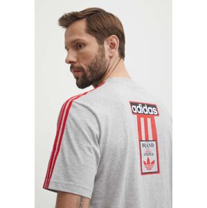adidas Originals pamut póló szürke, férfi, nyomott mintás, IR7995