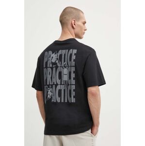 Reebok Classic pamut póló Basketball fekete, férfi, nyomott mintás, 100075806