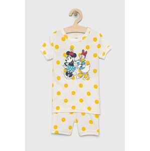 GAP gyerek pamut pizsama x Disney sárga, mintás
