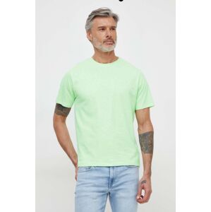 Pepe Jeans pamut póló Connor zöld, férfi, sima